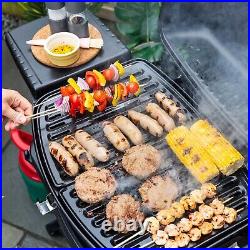 George Foreman Gas BBQ Black Stainless Steel Portable with Trolley GFSBBQ1TR