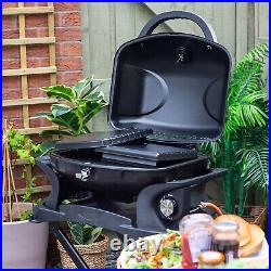 George Foreman Gas BBQ Black Stainless Steel Portable with Trolley GFSBBQ1TR
