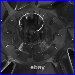 (Glossy Black) Wheel Fully Wrap Rim 4 Pcs 18in Automobile Hubcap Matte