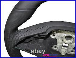 HSV VF Steering Wheel Leather Flat Bottom Perforated Black HSV GEN-F Holden SV6