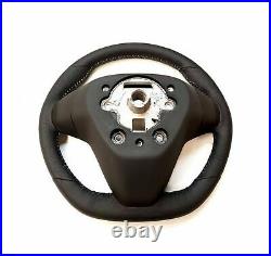 HSV VF Steering Wheel Leather Flat Bottom Perforated Black/White HSV GEN-F Hold