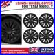 High Quality! 4 x Model Y 19 Matte Black Wheel Cover Rim HubCap With Logo UK