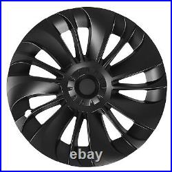 Hot 4PCS 19in Wheel Hub Cap Matte Black Cool Sporty Wheel Rim Cover Replacement