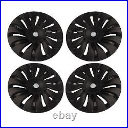 Hot 4Pcs Wheels Rim Cover Matte Black Sturdy Protective Stylish Hubcap Wheel Y19