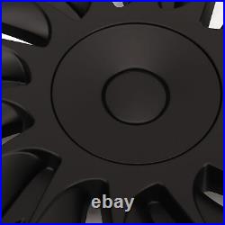 Hot 4Pcs Wheels Rim Cover Matte Black Sturdy Protective Stylish Hubcap Wheel Y19