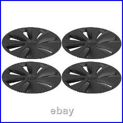 Hub Caps 19 Inch 4pcs Matte Black And Light Black Wheel Cover ABS Easy Install