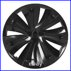 Hub Caps 19 Inch 4pcs Matte Black And Light Black Wheel Cover ABS Easy Install