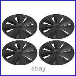Hub Caps 19 Inch 4pcs Matte Black And Light Black Wheel Cover ABS Easy Install