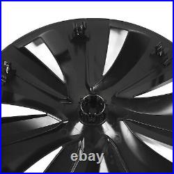 Hub Caps 19 Inch 4pcs Matte Black And Light Black Wheel Cover ABS Easy Install