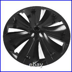 Hub Caps 19 Inch 4pcs Matte Black And Light Black Wheel Cover ABS Easy Install