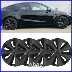 Hub Caps 19 Inch 4pcs Matte Black And Light Black Wheel Cover ABS Easy Install