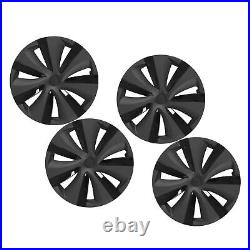 Hub Caps 19 Inch 4pcs Matte Black And Light Black Wheel Cover ABS Easy Install