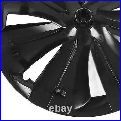 Hub Caps 19 Inch 4pcs Matte Black And Light Black Wheel Cover ABS Easy Install