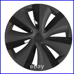 Hub Caps 19 Inch 4pcs Matte Black And Light Black Wheel Cover ABS Easy Install