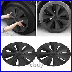 Hub Caps 19 Inch 4pcs Matte Black And Light Black Wheel Cover ABS Easy Install