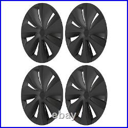 Hub Caps 19 Inch 4pcs Matte Black And Light Black Wheel Cover ABS Easy Install