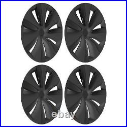 Hub Caps 19 Inch 4pcs Matte Black And Light Black Wheel Cover ABS Easy Install