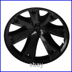 Hubcap Wheel Covers 4 Pcs 19 Inch Automobile Hubcap Matte Black Wheel Hub Full