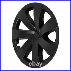 Hubcap Wheel Covers 4 Pcs 19 Inch Automobile Hubcap Matte Black Wheel Hub Full