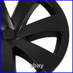 Hubcap Wheel Covers 4 Pcs 19 Inch Automobile Hubcap Matte Black Wheel Hub Full