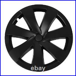 Hubcap Wheel Covers 4 Pcs 19 Inch Automobile Hubcap Matte Black Wheel Hub Full