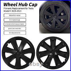 Hubcap Wheel Covers 4 Pcs 19 Inch Automobile Hubcap Matte Black Wheel Hub Full