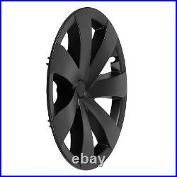 Hubcap Wheel Covers 4 Pcs 19 Inch Automobile Hubcap Matte Black Wheel Hub Full