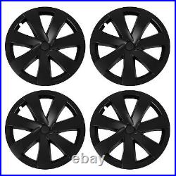 Hubcap Wheel Covers 4 Pcs 19 Inch Automobile Hubcap Matte Black Wheel Hub Full