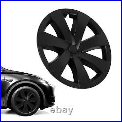 Hubcap Wheel Covers 4 Pcs 19 Inch Automobile Hubcap Matte Black Wheel Hub Full