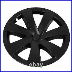 Hubcap Wheel Covers 4 Pcs 19 Inch Automobile Hubcap Matte Black Wheel Hub Full