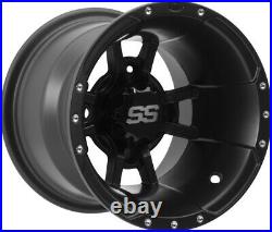 ITP 10 Front 10 Rear SS112 Matte Black Sport Wheels YZF450 Raptor 700 Banshee