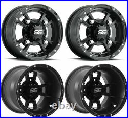 ITP 10 Front 9 Rear SS112 Matte Black Sport Wheels TRX 250R 450R 300EX 250X