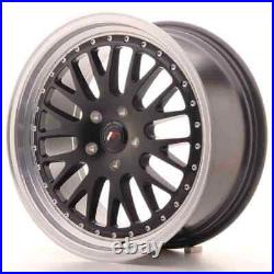 JAPAN RACING JR10 18x8.5 BLANK ETXX CB74.1 BLACK ALLOY WHEELS X1