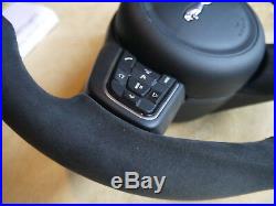 Jaguar custom Alcantara steering wheel XE XF F-Pace R S thick flat bottom & top