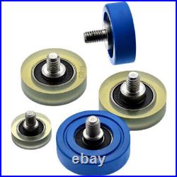 M8 Male Threaded Screw Bearing Guide Wheel Flat Roller PU Polyurethane Pulley