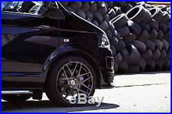 Matt Black Alloy Wheels 20 XL Tyres VW Transporter T5 T6 Panel Kombi Camper Van