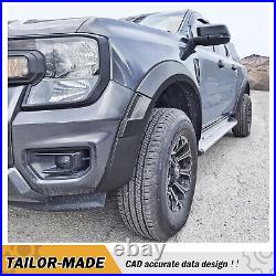 Matt Black Wheel Arches Body Kit Accessories For Ford Ranger T9 2023-2024 XL XLT