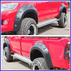 Matt Black Wheel Arches Extensions Trim For Toyota Hilux Vigo 2005-2014 MK6 MK7