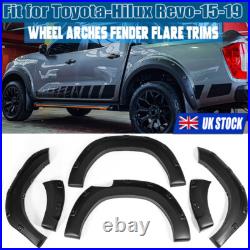 Matte Black 15-19 For Toyota Hilux Revo Wide Wheel Arches Fender Flares Body Kit