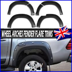 Matte Black 15-19 For Toyota Hilux Revo Wide Wheel Arches Fender Flares Body Kit