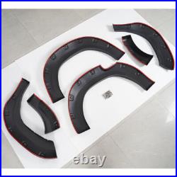 Matte Black 15-19 For Toyota Hilux Revo Wide Wheel Arches Fender Flares Body Kit
