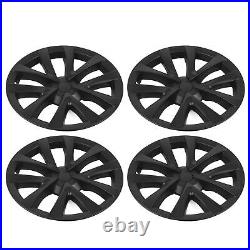 (Matte Black)18 Inch PP Wheel Hub Cap For Model S Checkered Style Sporty Look