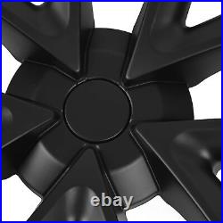 (Matte Black)18 Inch PP Wheel Hub Cap For Model S Checkered Style Sporty Look