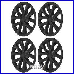 (Matte Black)18 Inch PP Wheel Hub Cap For Model S Checkered Style Sporty Look