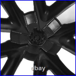 (Matte Black)18 Inch PP Wheel Hub Cap For Model S Checkered Style Sporty Look