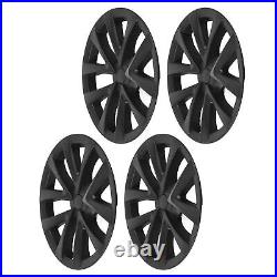 (Matte Black)18 Inch PP Wheel Hub Cap For Model S Checkered Style Sporty Look