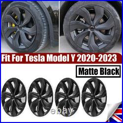 Matte Black 19 Inch Wheel Cover Hub Caps For Tesla Model Y 2020 2021 2022 2023