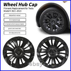 (Matte Black)19in Wheel Hub Cap Durable Low Wind Resistance Whirlwind Design
