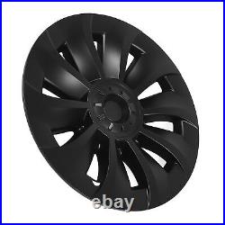 (Matte Black)4PCS 19in Wheel Hub Cap Cool Sporty Car Hubcap Wheel Cover