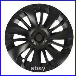 Matte Black 4Pcs 19in Wheel Hub Cover Low Wind Resistance Protective For Model